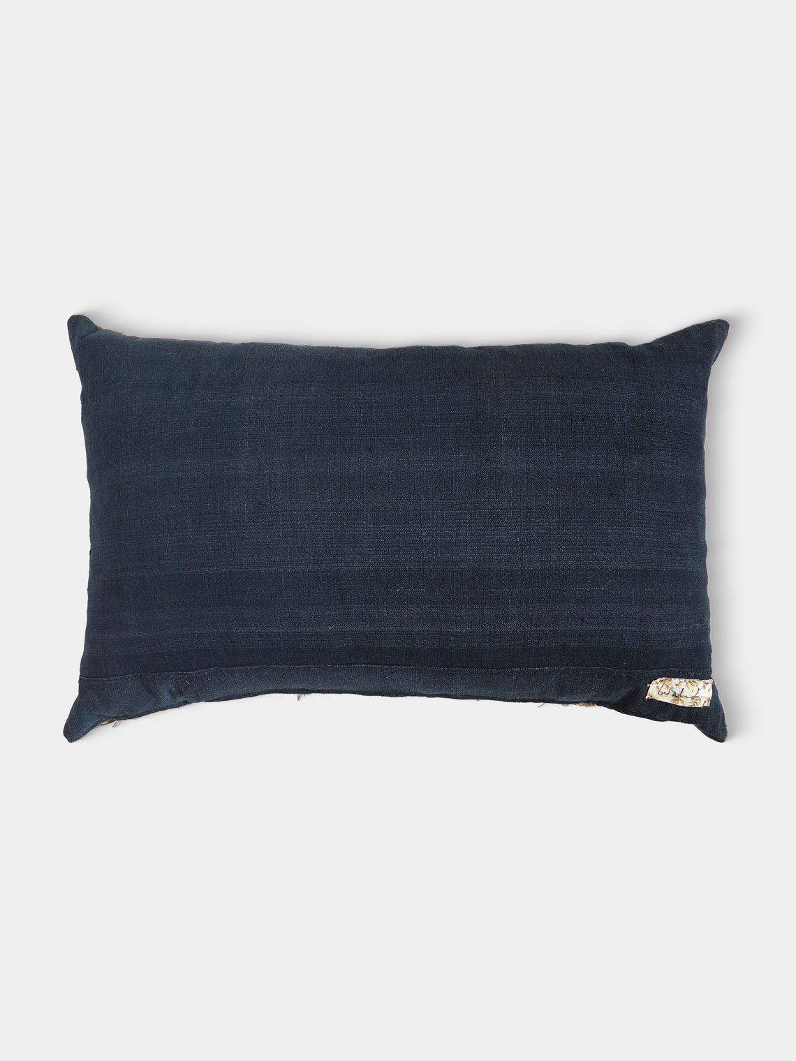 By Walid - 19th-Century Needlepoint Wool and Linen Cushion (31.5in/80cm) - Brown - ABASK