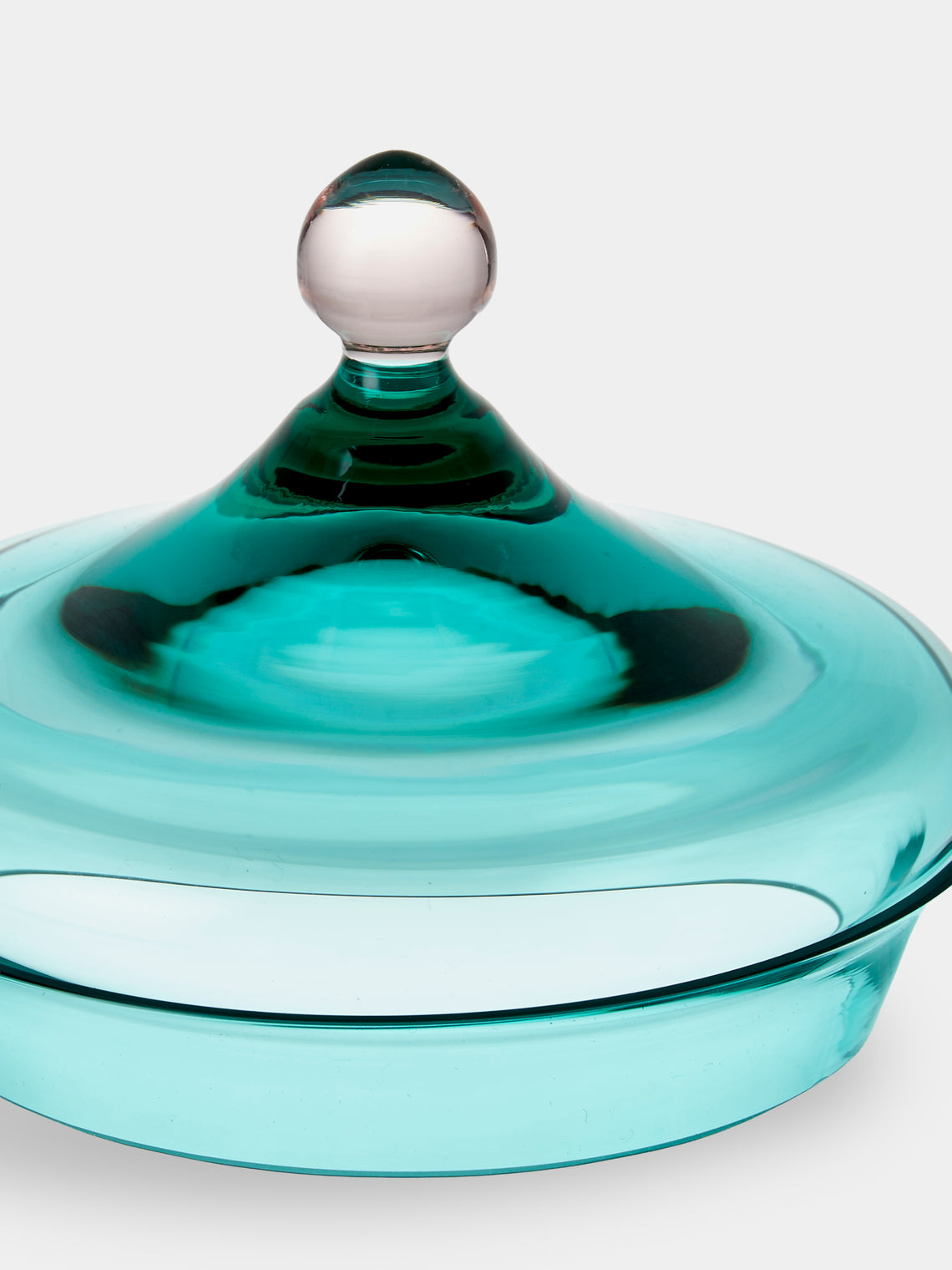 Akua Objects - Noam Hand-Blown Crystal Bonbonnière - Light Blue - ABASK