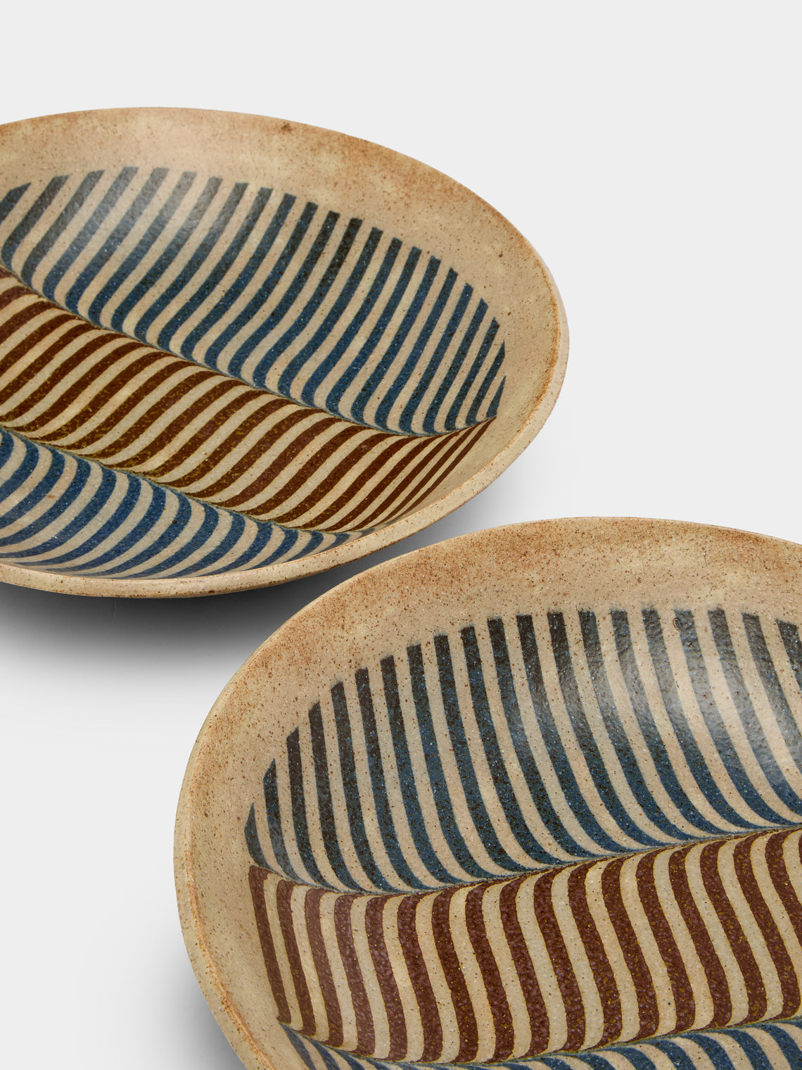 Makidani-gama - Nerikomi Ceramic Serving Plates – 12in/30cm (Set of 2) - Multiple - ABASK
