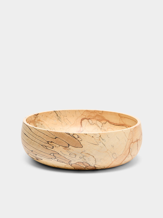 Bird & Branch - Hand-Turned Spalted Beech Tall Bowl - Natural - ABASK - 
