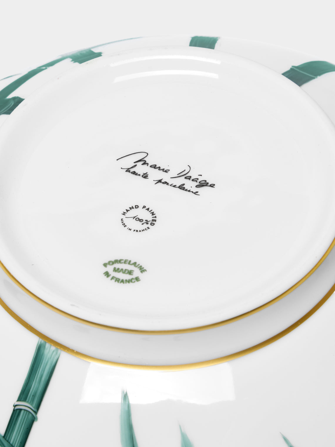 Marie Daage - Jardin d'Arashiyama Hand-Painted Porcelain Large Serving Bowl - White - ABASK