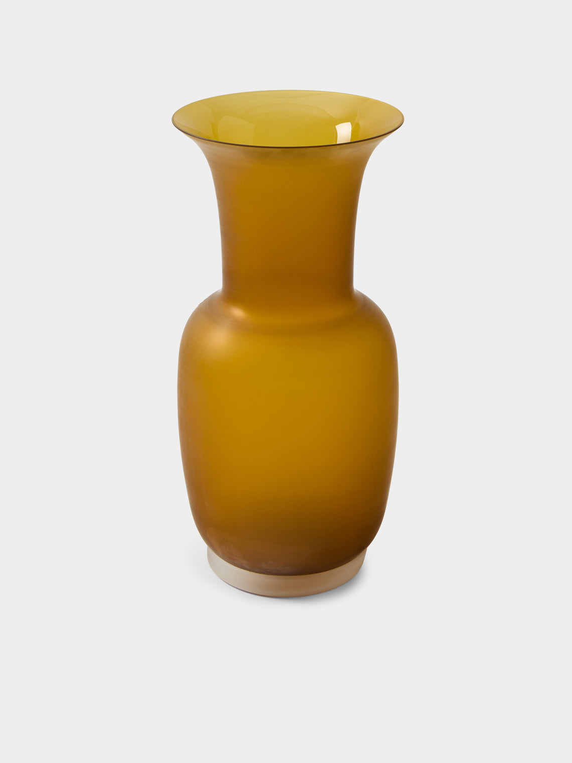 Venini - Satin Hand-Blown Murano Glass Vase (5in/12.5cm) - Yellow - ABASK - 