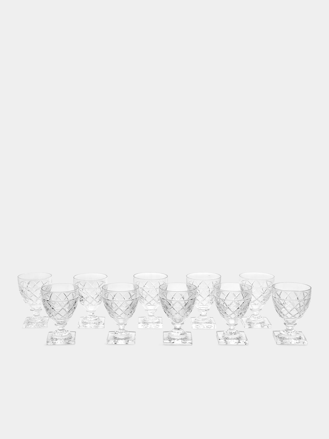 Antique and Vintage - 1930s Val Saint Lambert Crystal Liqueur Glasses (Set of 10) -  - ABASK 