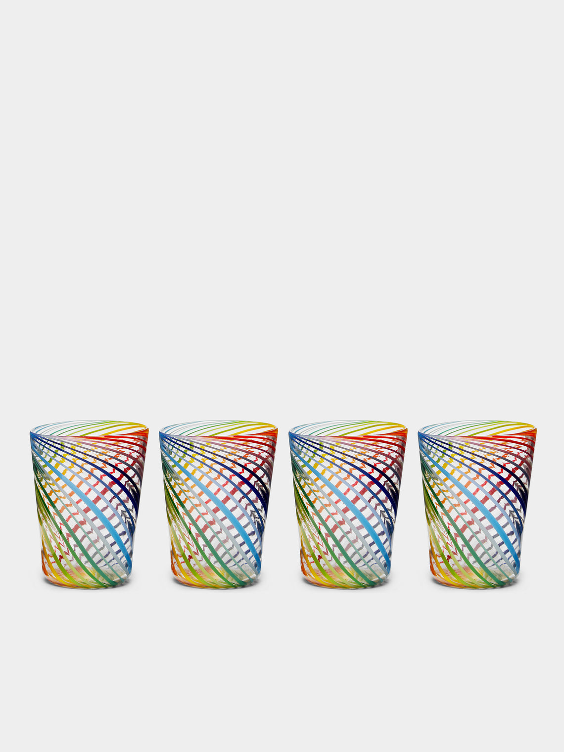 Pierrot Doremus - Twist Filigrane Hand-Blown Glass Tumblers (Set of 4) - Multiple - ABASK 