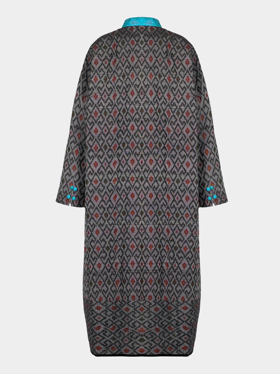 Nazzy Beglari - Hand-Loomed Ikat Cotton Reversible Chapan-Style Robe | One Size - Multiple - ABASK - 