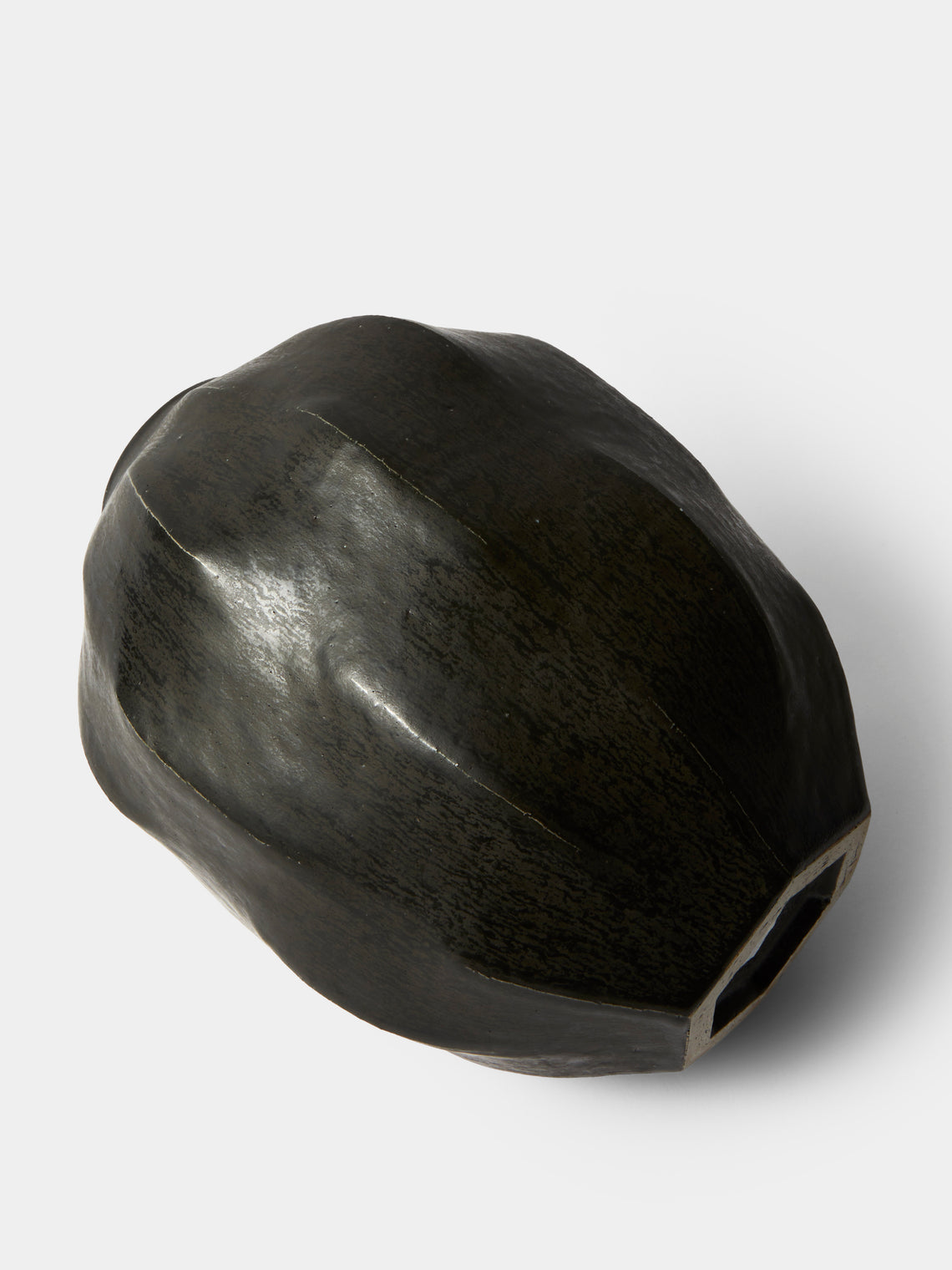 Lee Song-am - Black Clay Vase (11.5in/29cm) - Black - ABASK