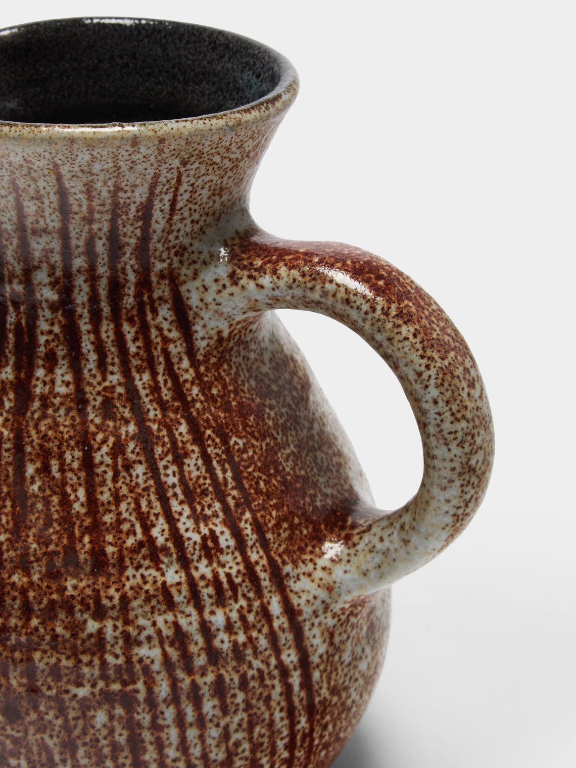Antique and Vintage - Mid-Century Accolay Ceramic Jug - Brown - ABASK