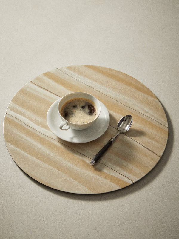 MAAR Design - | Set of 4 | Avorio Hand-Painted Lacquered Placemats - Ivory - ABASK