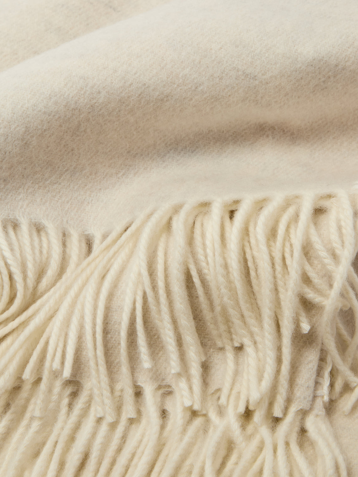 Alonpi - Melrose Cashmere Throw (75in/1.9m) - White - ABASK