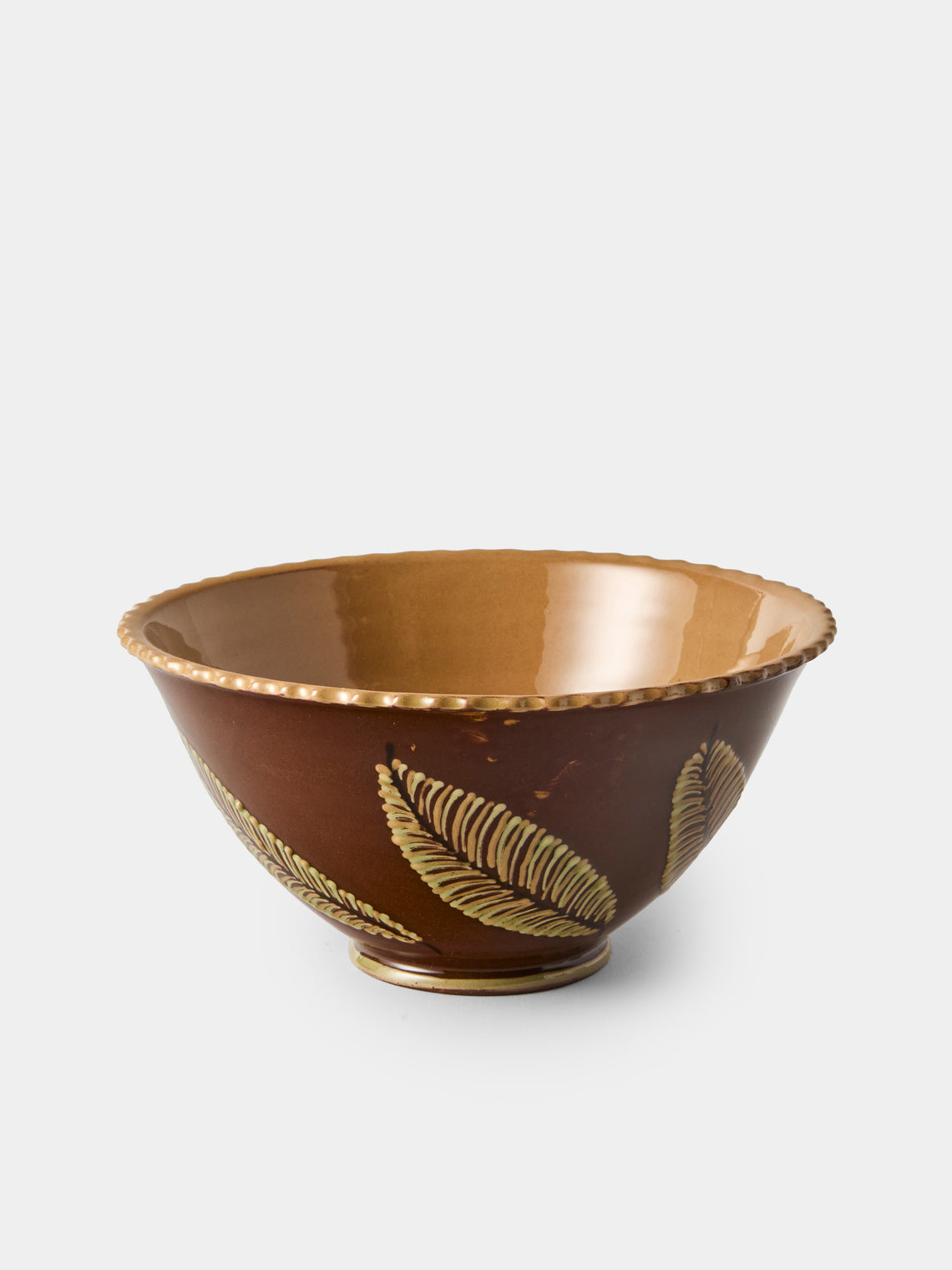 Poterie d’Évires - Flowers Hand-Painted Ceramic Fluted Bowls (Set of 4) - Multiple - ABASK
