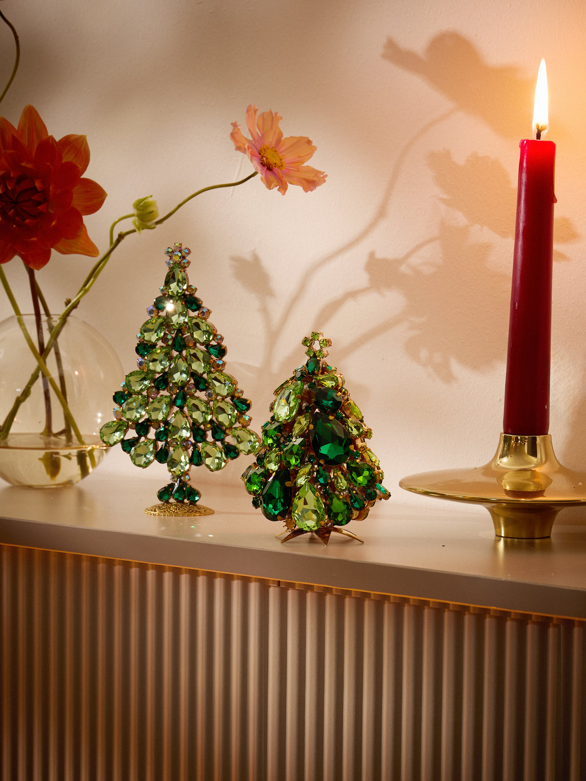ABASK Decorations - 3D Gleam Czech Crystal Tree - Green - ABASK
