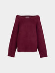 Ryan Roche - Cloud Cashmere and Silk Oversized Boat-Neck Sweater | Size: S - Red - ABASK - 