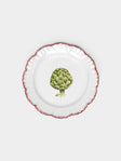 Atelier Soleil - Vegetable Garden Artichoke Hand-Painted Ceramic Side Plate -  - ABASK - 
