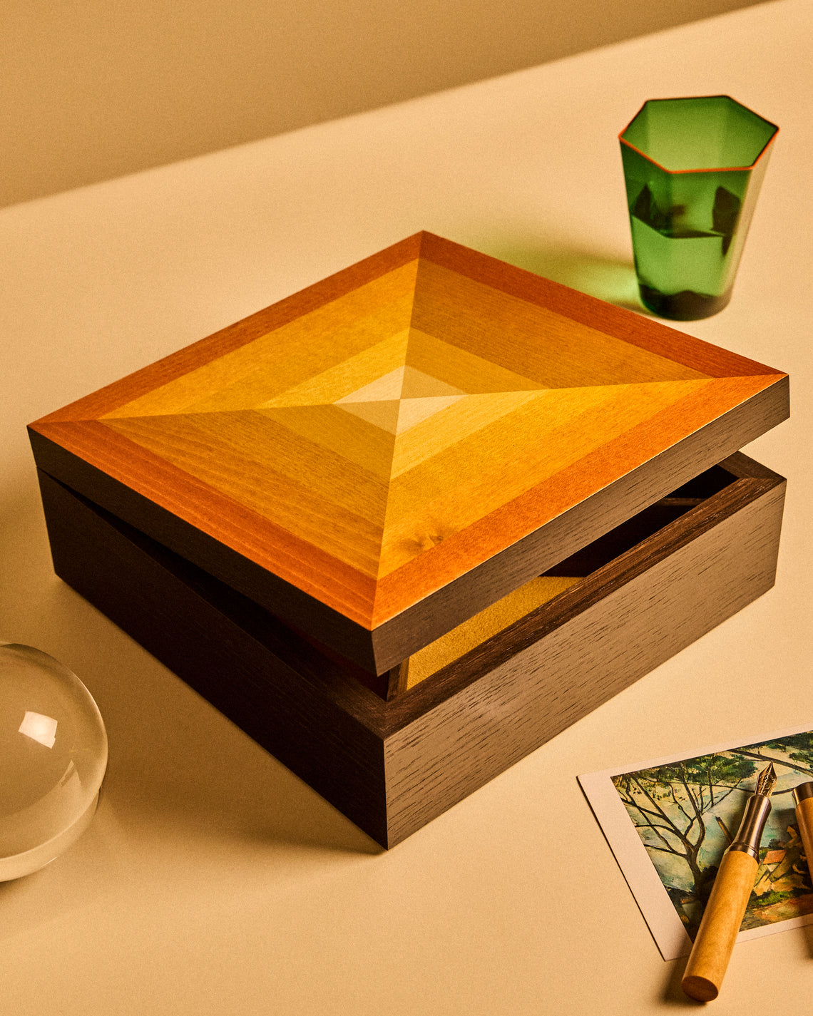 Kevin Stamper - Albers Wood Desk Box - Yellow - ABASK