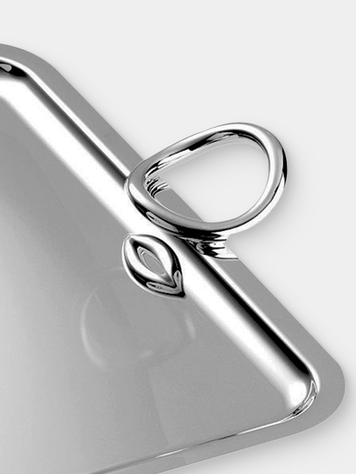 Christofle - Vertigo Silver-Plated Extra Large Tray with Handles (21in/53cm) - Silver - ABASK