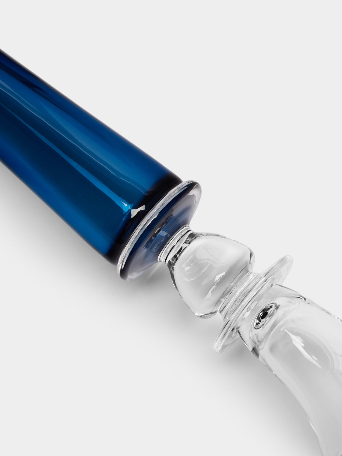 Theresienthal - Memphis Hand-Blown Crystal Candlestick (Set of 2) - Blue - ABASK