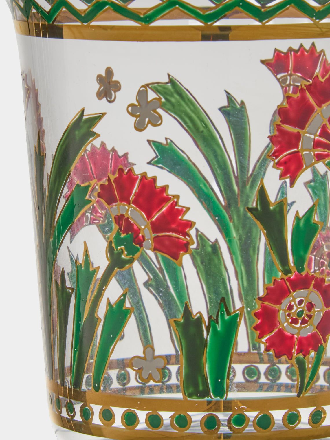 Lobmeyr - Persian Flowers Hand-Blown Crystal Water Tumbler - Red - ABASK