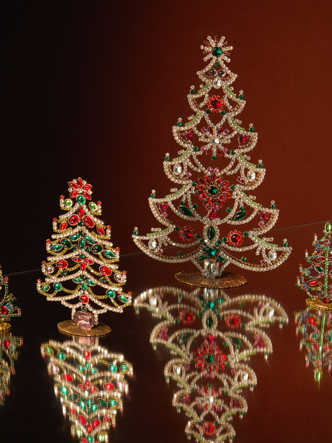 Antique and Vintage - 1930s Czech Jewelled Extra Large Christmas Tree -  - ABASK