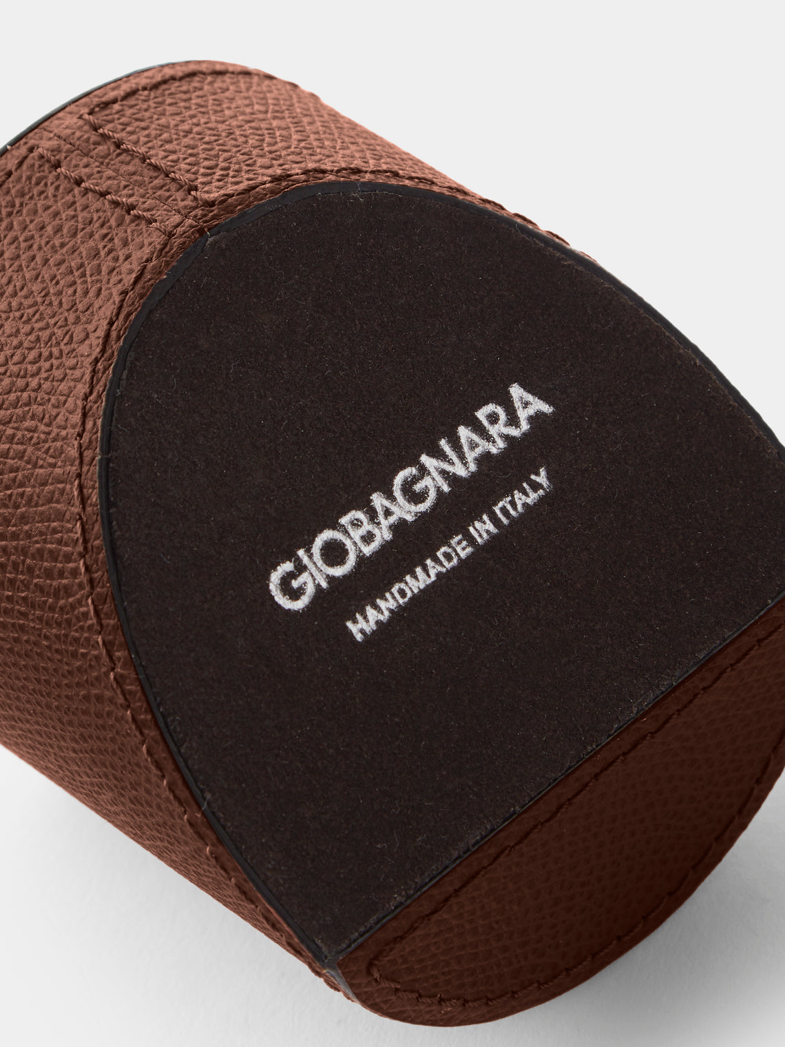 Giobagnara - Leather Desk Clock - Brown - ABASK