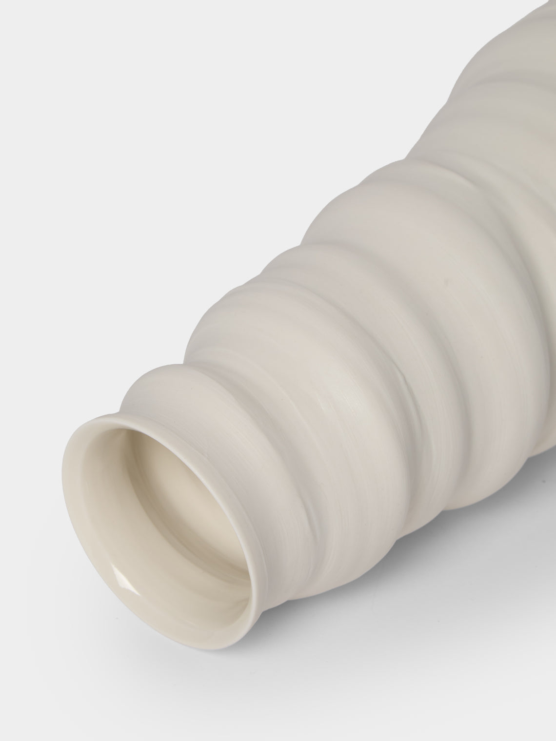 Johanne Coker - No. 8 Hand-Thrown Porcelain Vase (18in/46cm) - White - ABASK