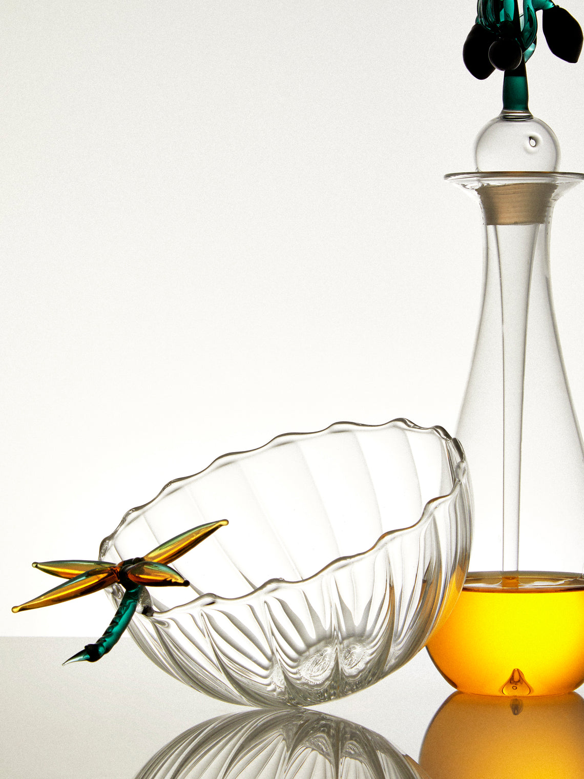 Casarialto - Dragonfly Hand-Blown Glass Bowl - Green - ABASK