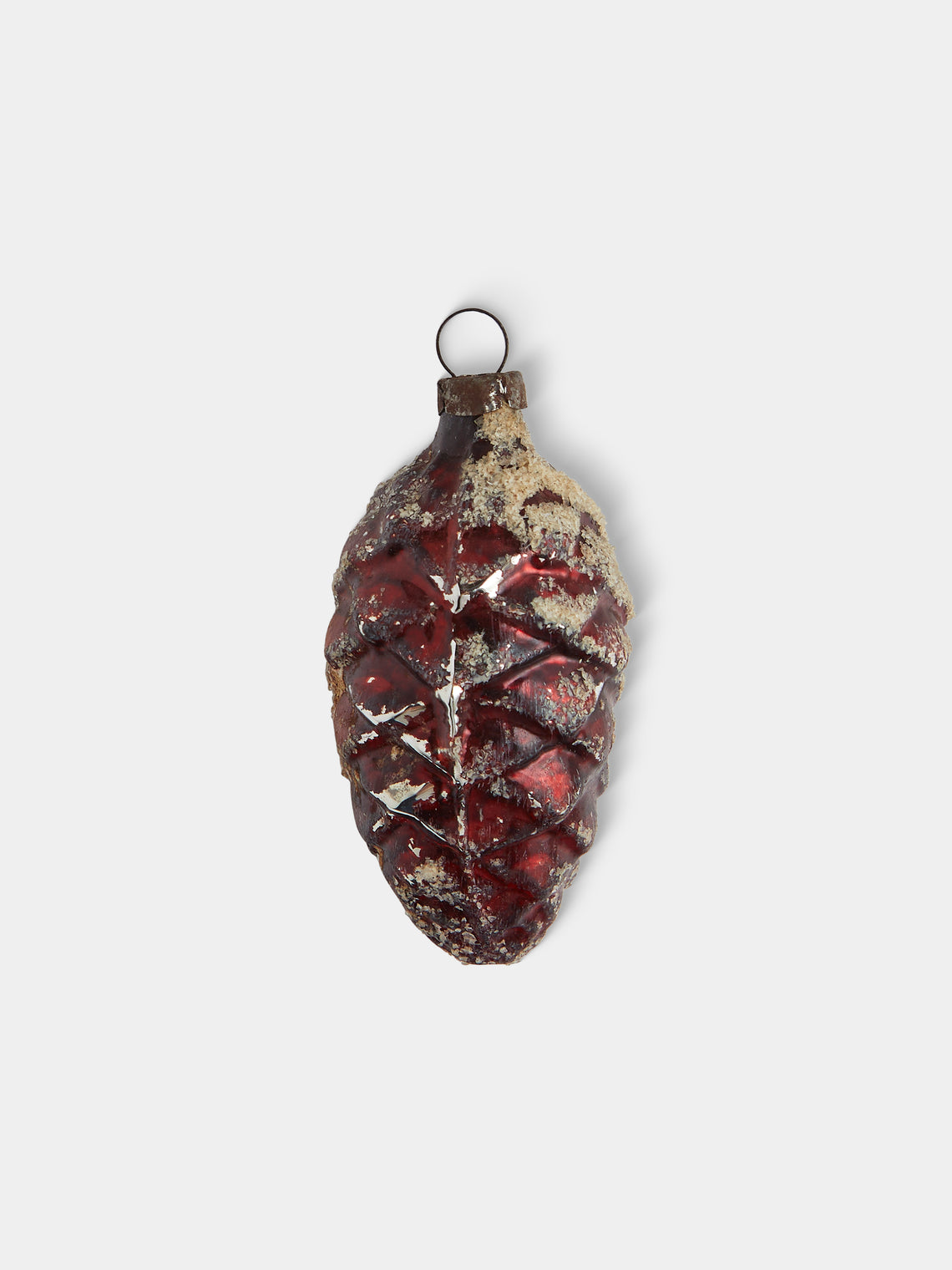 Antique and Vintage - Early-20th-Century Pinecones Glass Baubles (Set of 12) - Red - ABASK