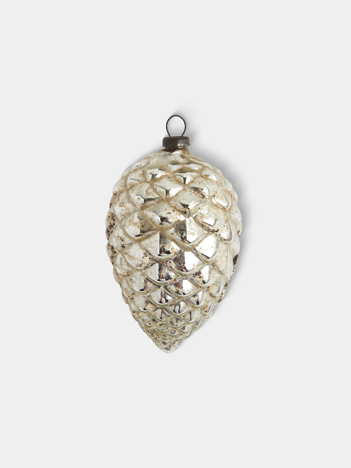 Antique and Vintage - Early-20th-Century Pinecones Glass Baubles (Set of 12) - Silver - ABASK