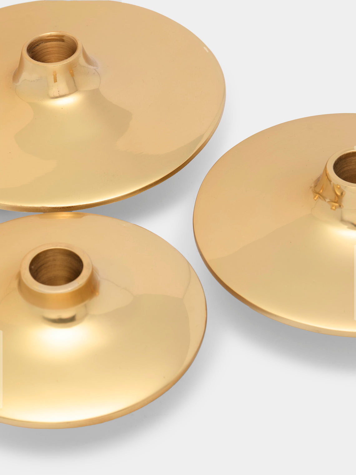 Spin Brass Candlesticks (Set of 3)