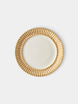 Tessalume Ceramiche - Wicker Hand-Painted Ceramic Dessert Plates (Set of 4) - White - ABASK - 