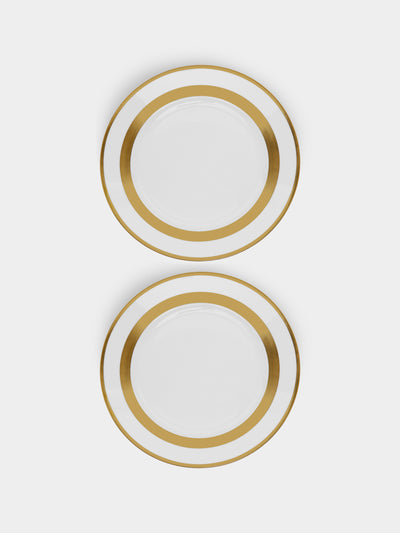 Robert Haviland & C. Parlon - William Porcelain Dinner Plates – 11in/28cm (Set of 2) - Gold - ABASK - 