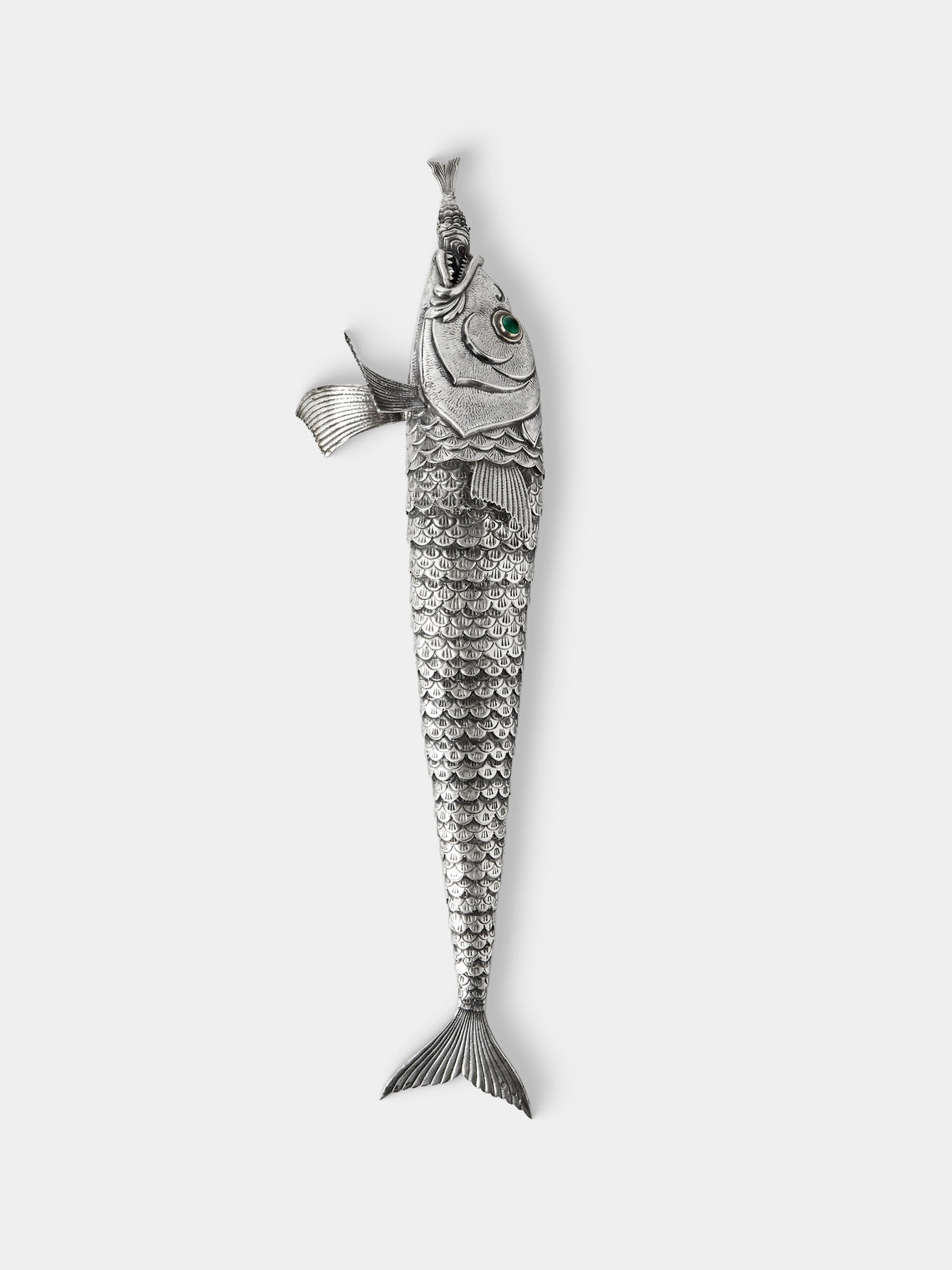Antique and Vintage - 1920s Solid Silver Articulating Fish - Silver - ABASK