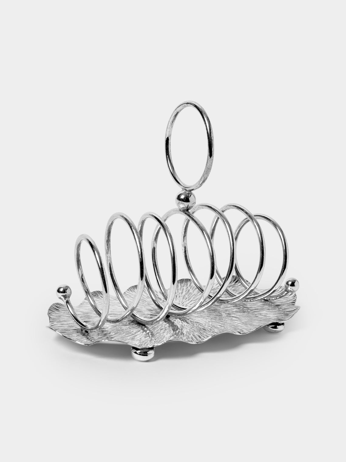 Antique and Vintage - Mid-Century Silver-Plated Toast Rack - Silver - ABASK