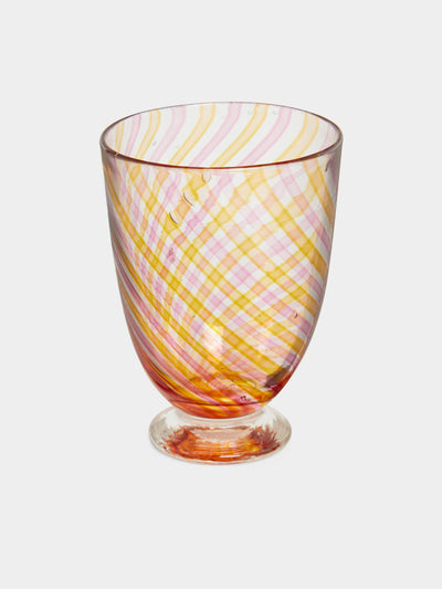 Emsie Sharp - Hand-Blown Striped Water Glass -  - ABASK - 