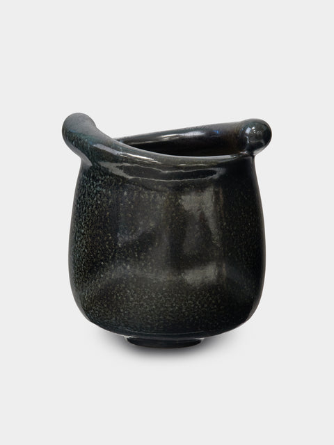 Ruth King - Spurs Hand-Built Ceramic Bowl - Black - ABASK - 