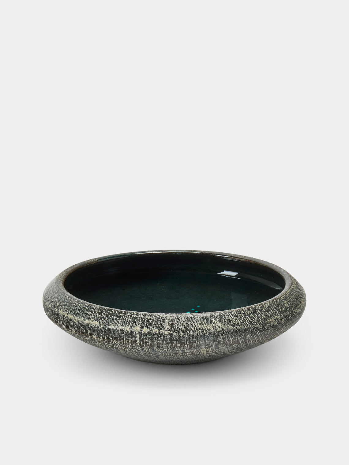 Masumi Ando - Textured Ceramic Plate (9in/23cm) - Green - ABASK - 