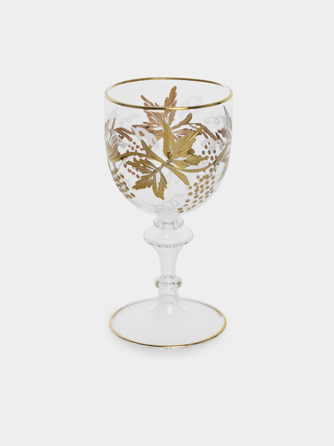 Alya Tannous - | Set of 6 | Vines Red Wine Glasses - Gold - ABASK