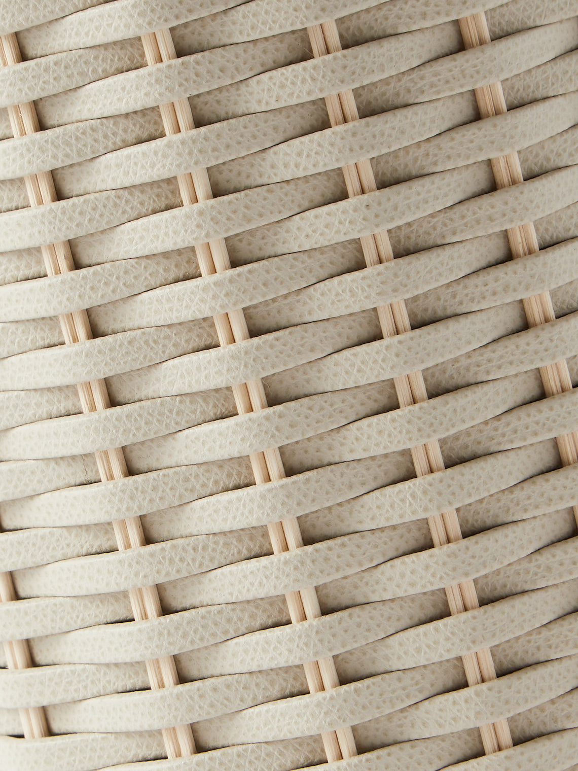 Pigment France - Menton Leather and Rattan Bottle Cooler - Cream - ABASK
