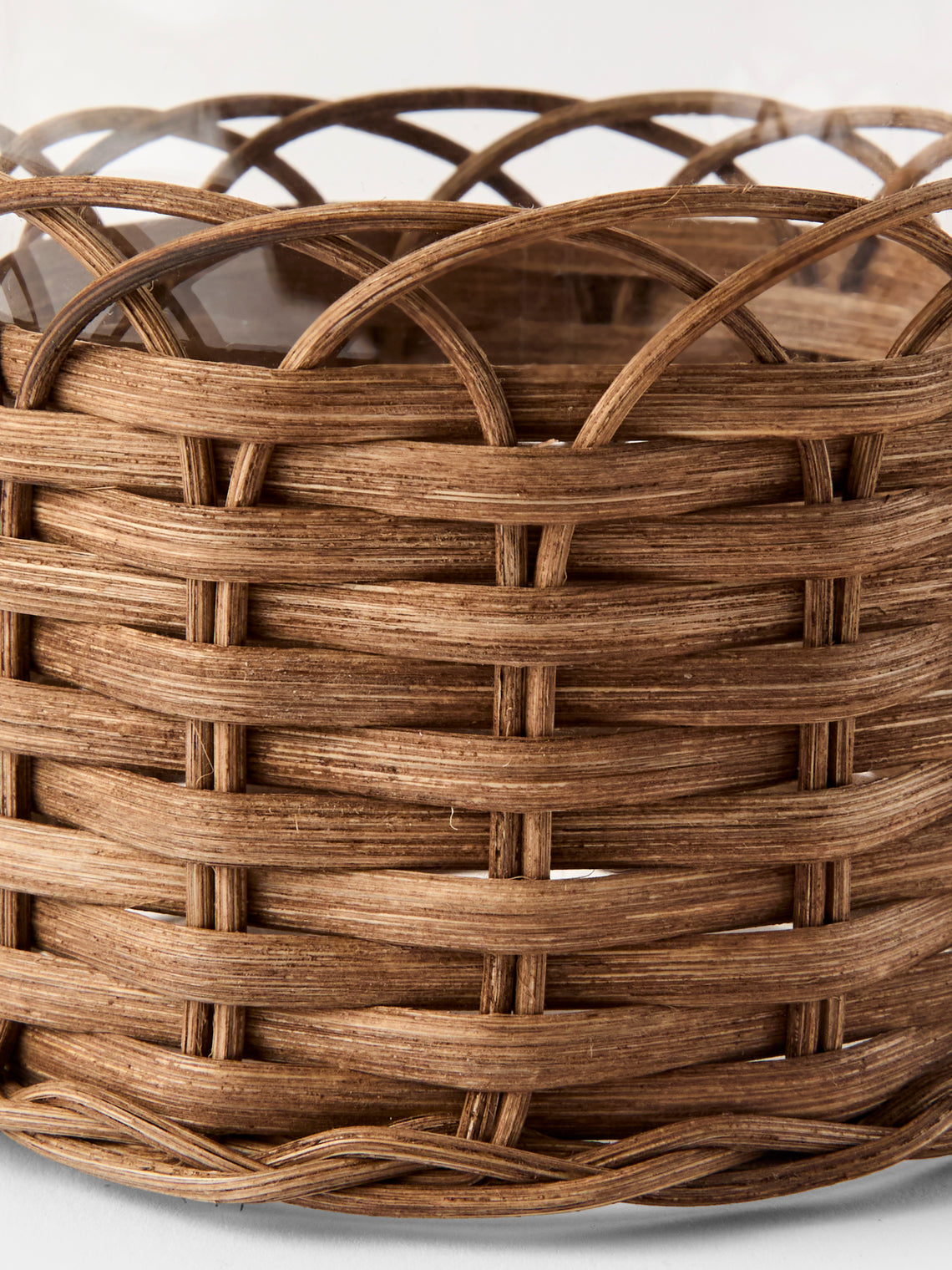 Pigment France - Wideville Rattan Candle Holder - Brown - ABASK