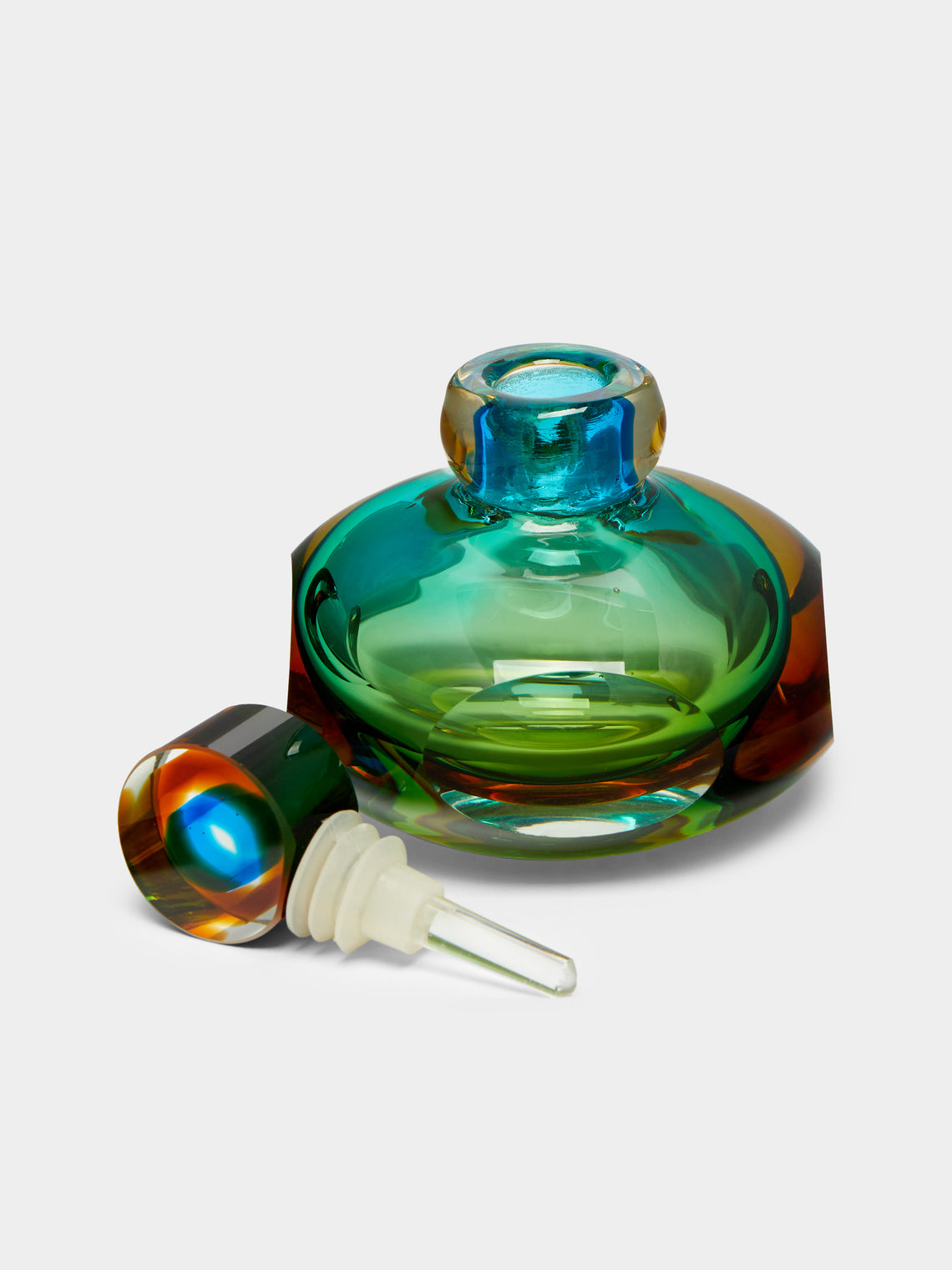 Antique and Vintage - Late 20th Century Sommerso Vetri Murano Perfume Bottle -  - ABASK