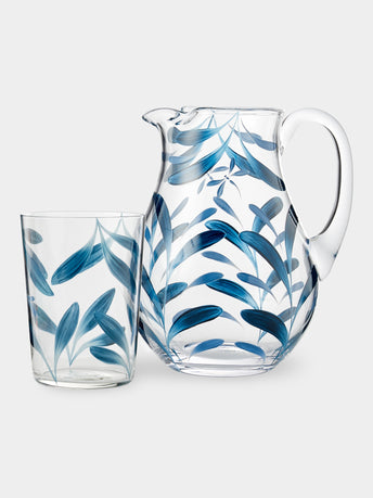 Los Vasos de Agua Clara - Melides Hand-Painted Glass Collection - Blue - ABASK - 