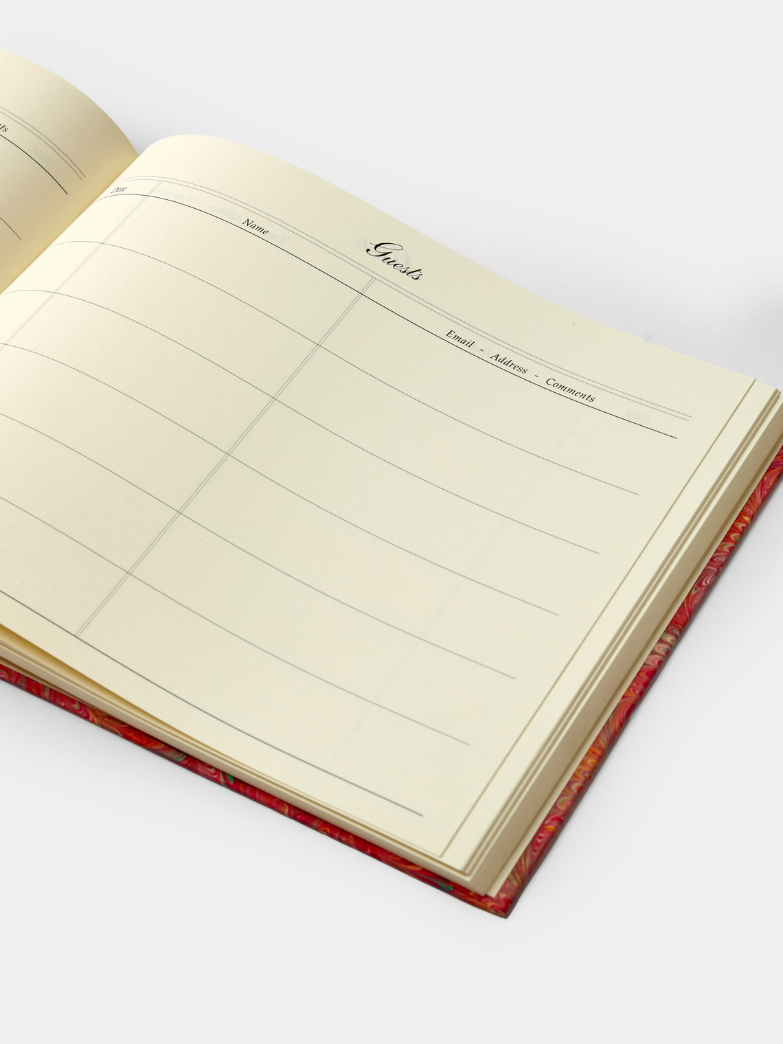 Giannini Firenze - Hand-Marbled Guest Book - Pink - ABASK