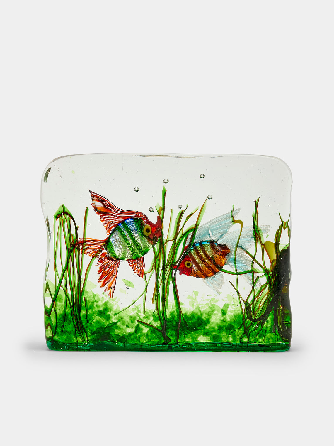 Antique and Vintage - 1960s Alfredo Barbini for Cenedese Fish Murano Glass Paperweight - Multiple - ABASK - 