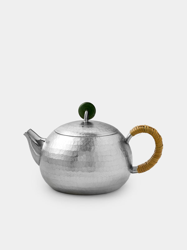 Seikado - Seishi Pewter and Jade Teapot - Silver - ABASK - 