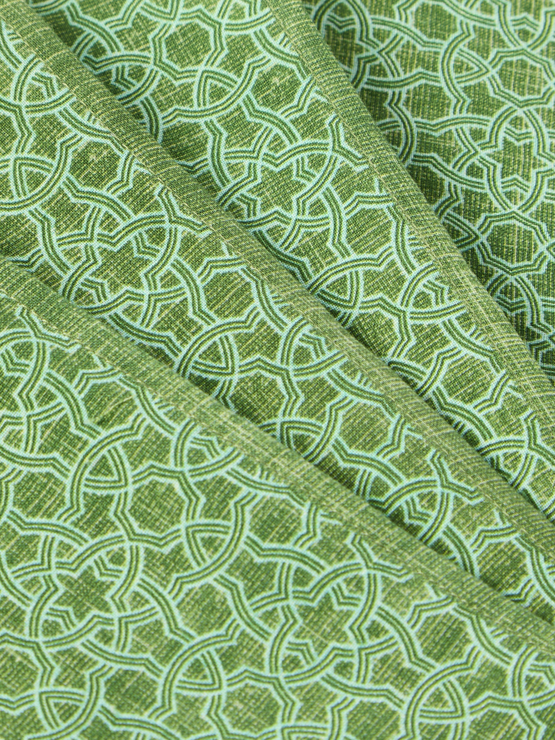 D'Ascoli - | Set of 4 | Baza Printed Linen Napkins - Green - ABASK