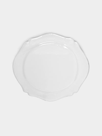Astier de Villatte - Bac Hand-Glazed Ceramic Dinner Plate – 10in/26cm (Set of 2) - White - ABASK - 