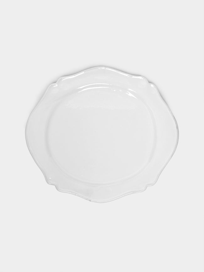 Astier de Villatte - Bac Hand-Glazed Ceramic Dinner Plate – 10in/26cm (Set of 2) - White - ABASK - 