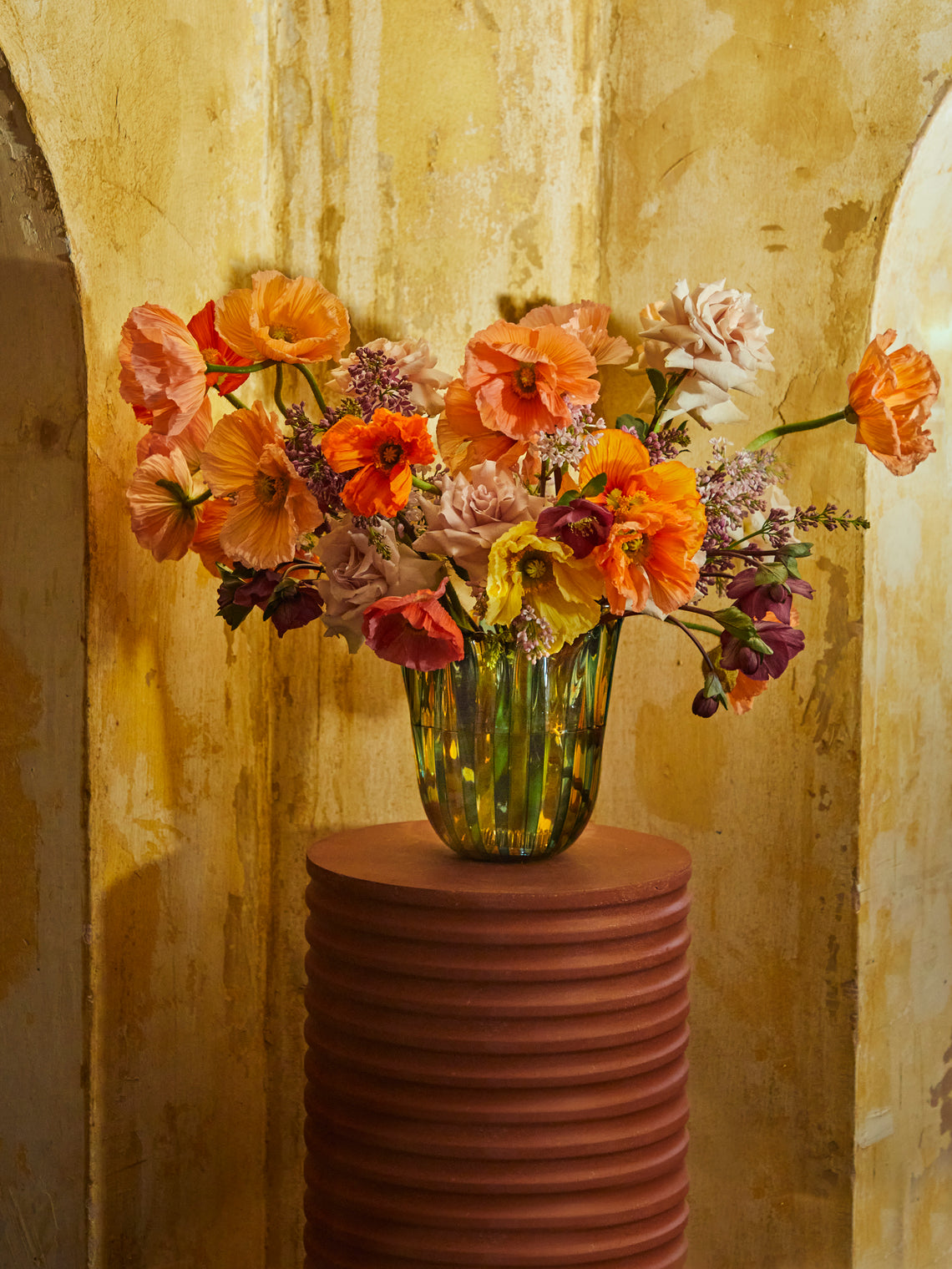 Venini - Fazzoletto Hand-Blown Murano Glass Vase (9.5in/24cm) - Yellow - ABASK