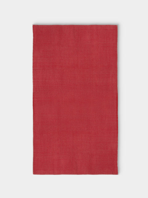 Me & K - Reversible Merino Wool and Cashmere King-Size Blanket (106in/2.7m) - Red - ABASK - 