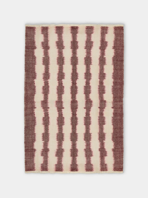 Me & K - Retro Ikat Cashmere Throw (69in/1.75m) - Red - ABASK - 
