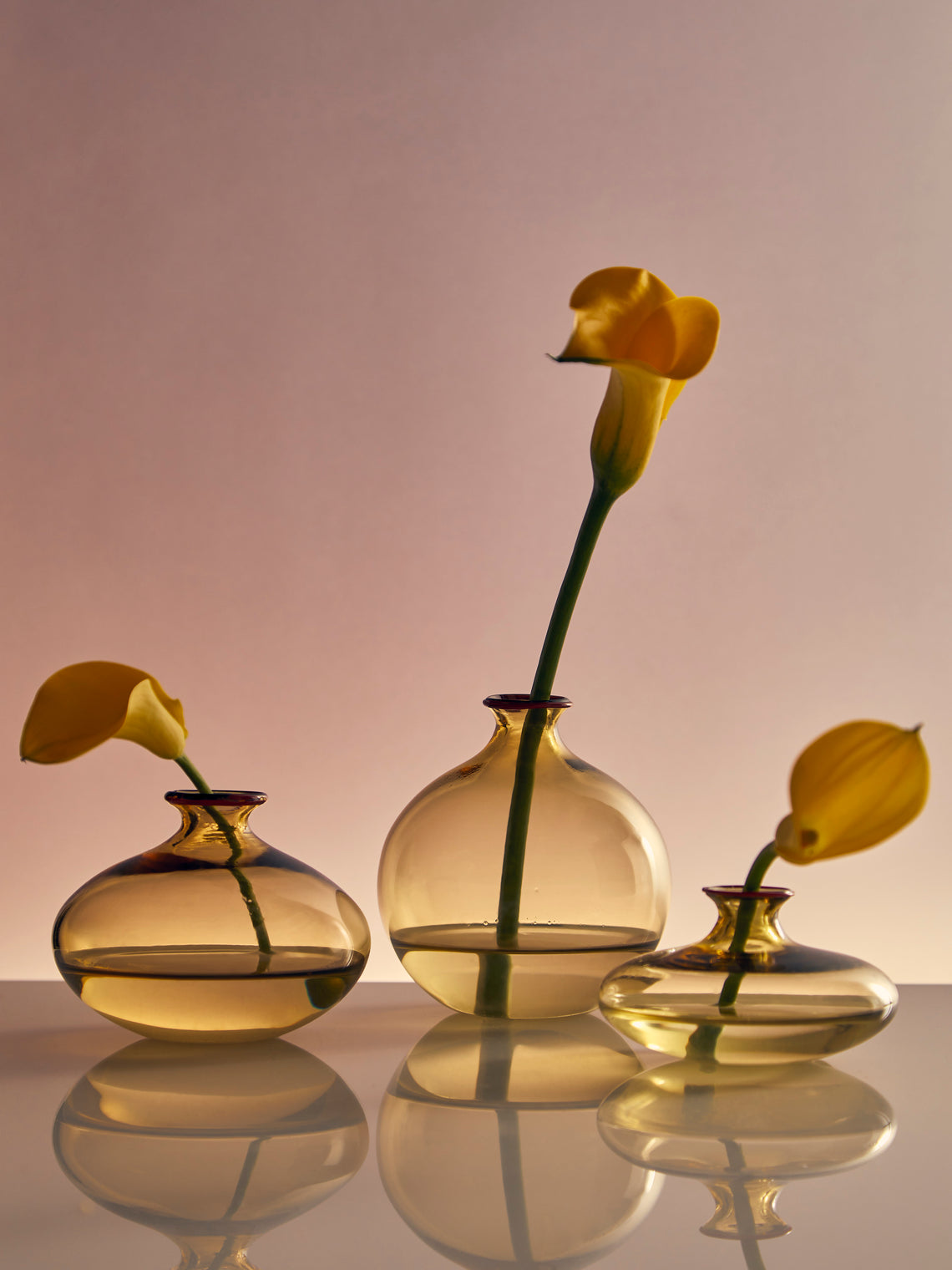 Antique and Vintage - 1980s Venini Murano Glass Bud Vases (Set of 3) - Brown - ABASK